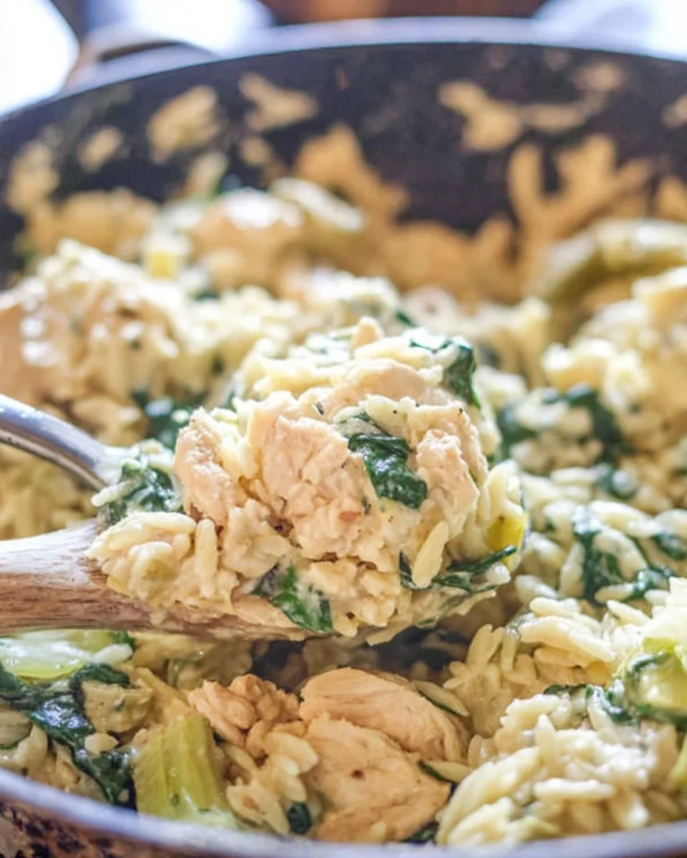 One-Pot-Spinach-Artichoke-Chicken-Orzo-Recipe
