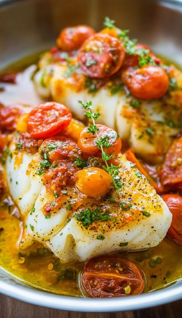 Pan-Seared Cod (with The Best Tomato Basil Sauce)