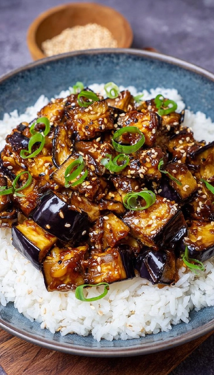 Sticky Teriyaki Eggplant