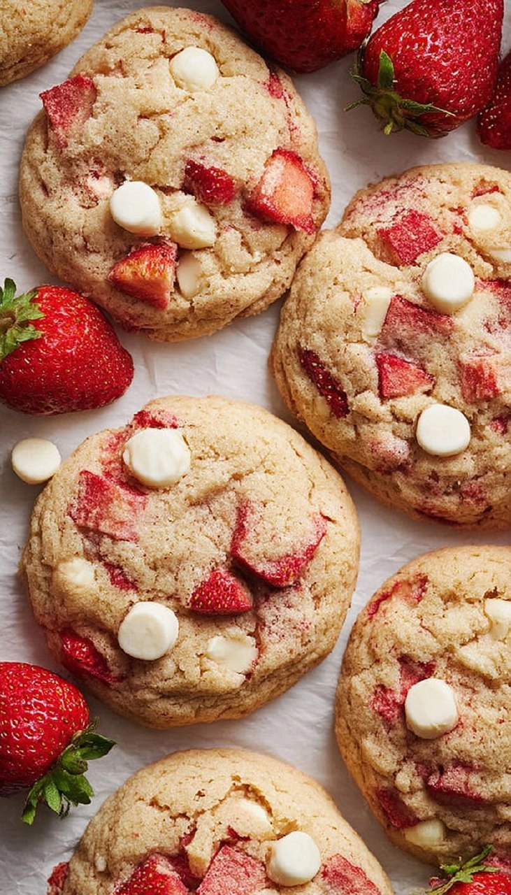 Strawberries and Cream Cookies (The Best Strawberry Flavor!) 105 Strawberries and Cream Cookies (The Best Strawberry Flavor!)