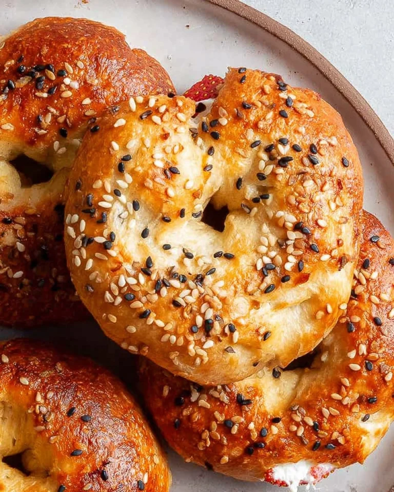 Strawberry-Cottage-Cheese-Bagels-Recipe