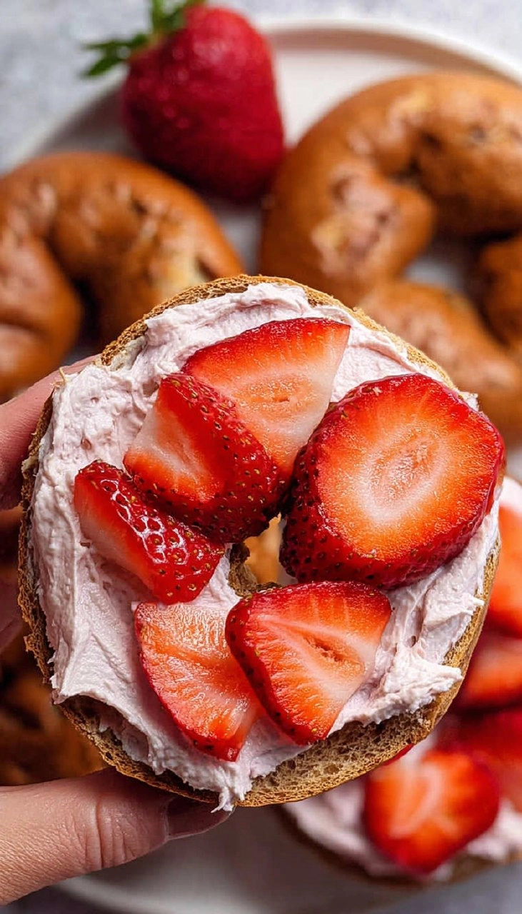 Strawberry Cottage Cheese Bagels 80 Strawberry Cottage Cheese Bagels