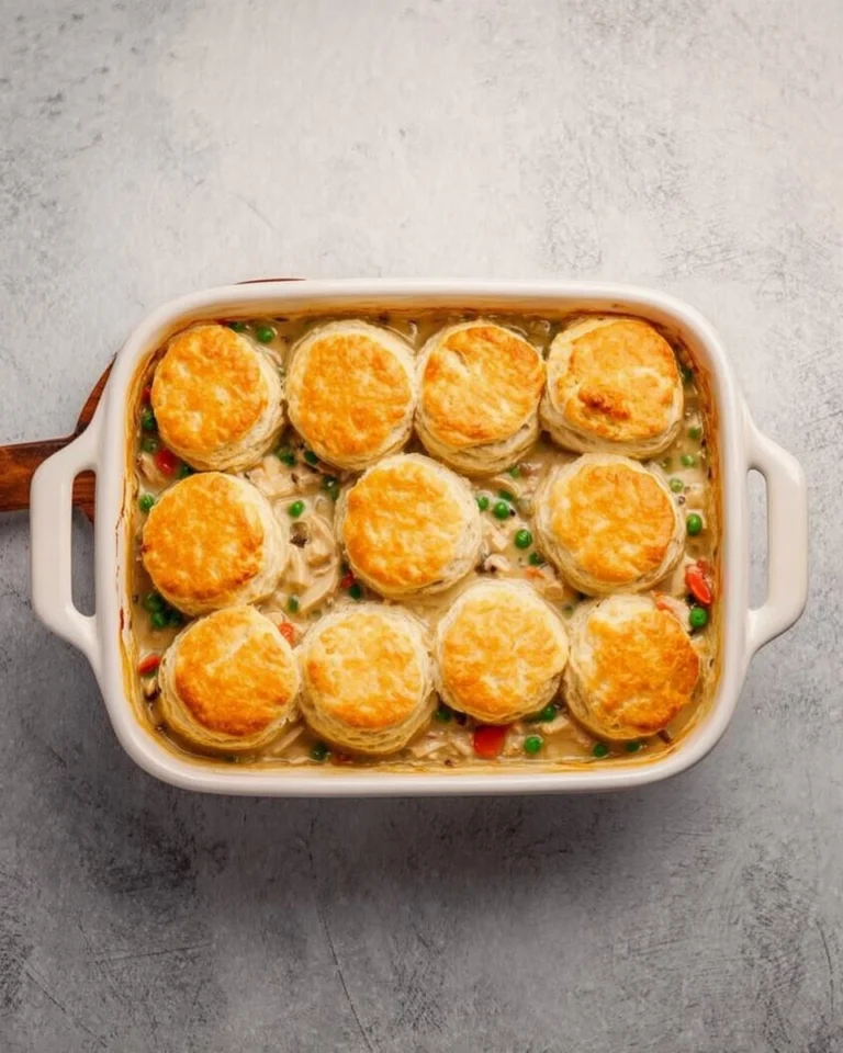 Chicken-Pot-Pie-Casserole-With-Biscuits-Recipe