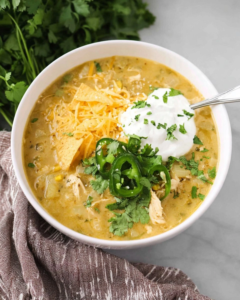 Green Chile Chicken Enchilada Soup