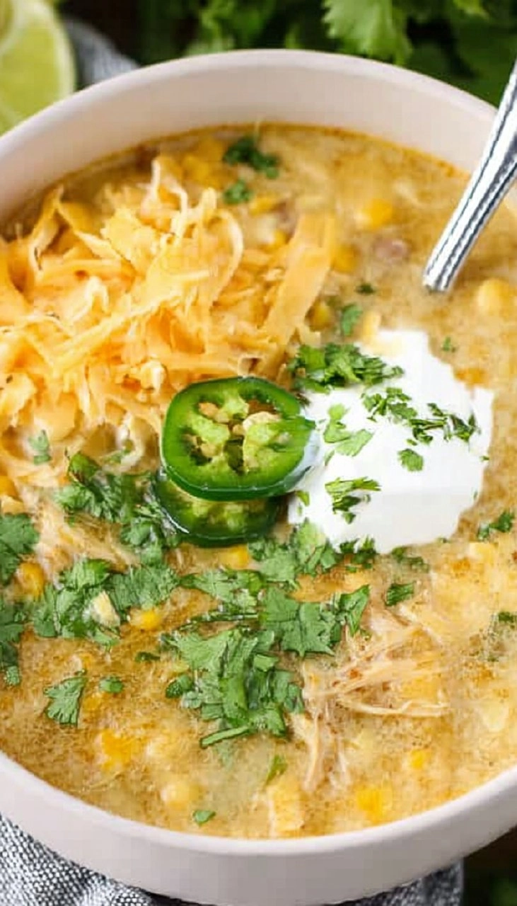 Green Chile Chicken Enchilada Soup