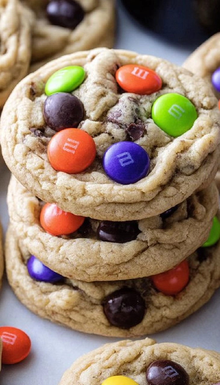 Halloween M&M Cookies