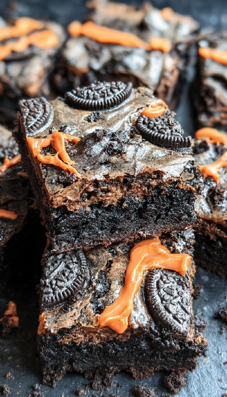 Halloween Oreo Brownies
