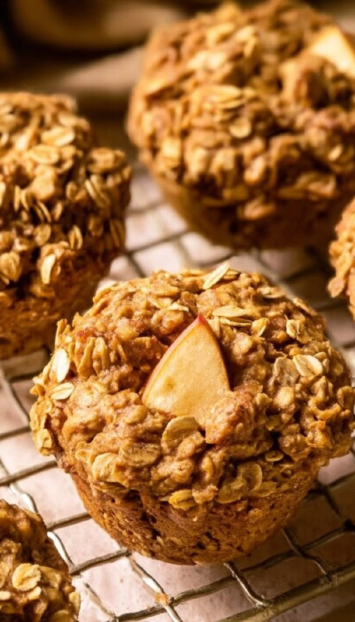 Healthy Apple Oatmeal Muffins (One Bowl)