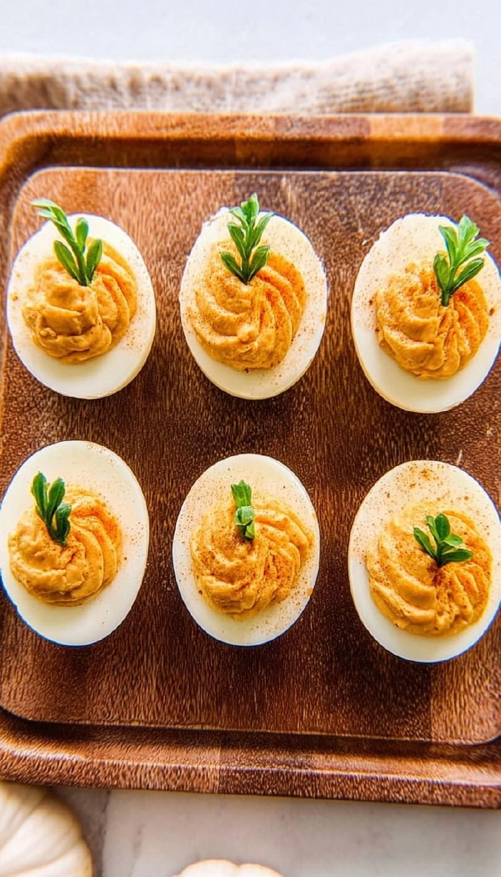 Pumpkin Deviled Eggs