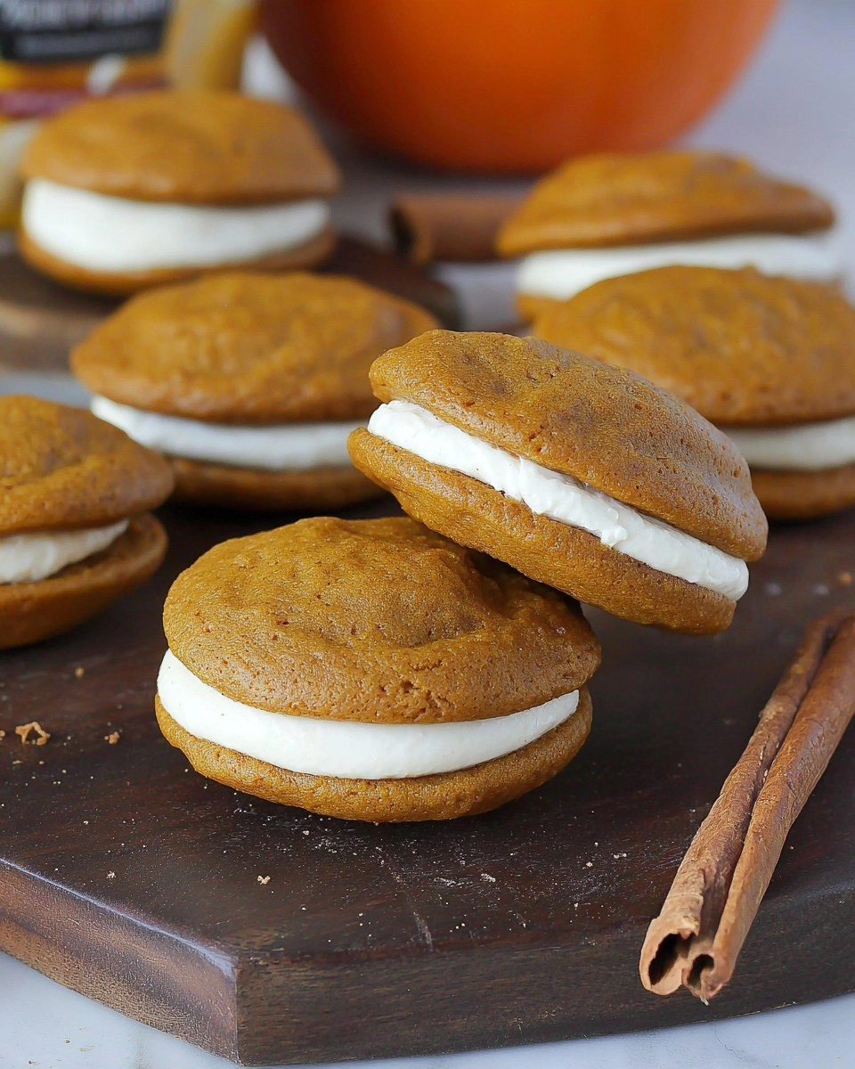 Pumpkin Whoopie Pies with Cream Cheese Filling